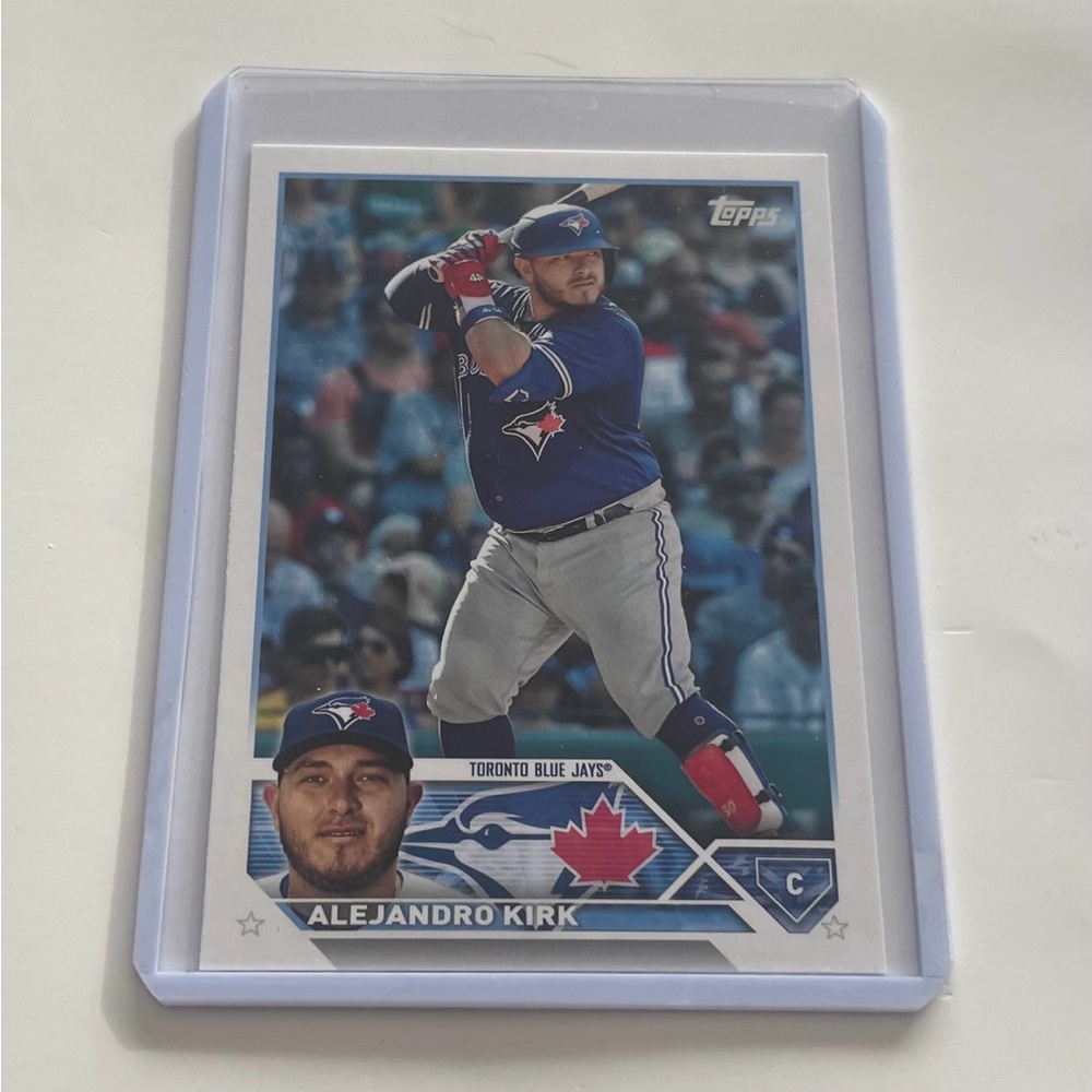 Topps Blue and White Baseball Card